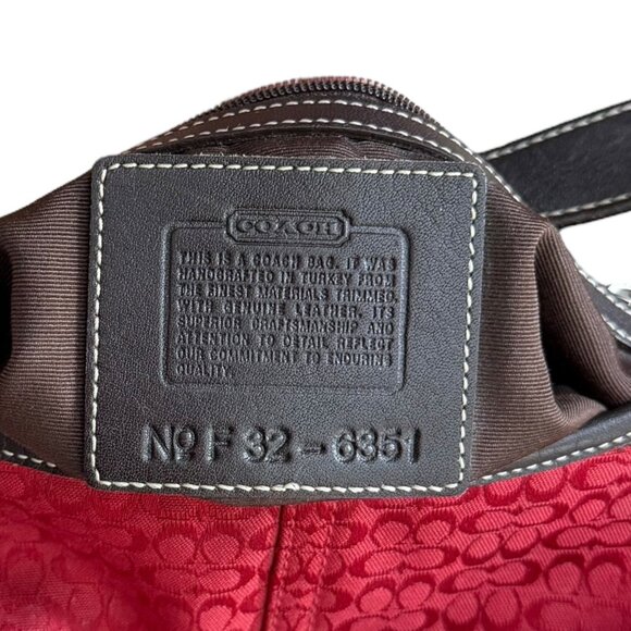 Coach 6351 Signature Canvas Mini Soho Hobo Shoulder Bag Red Y2K Small - Picture 9 of 9